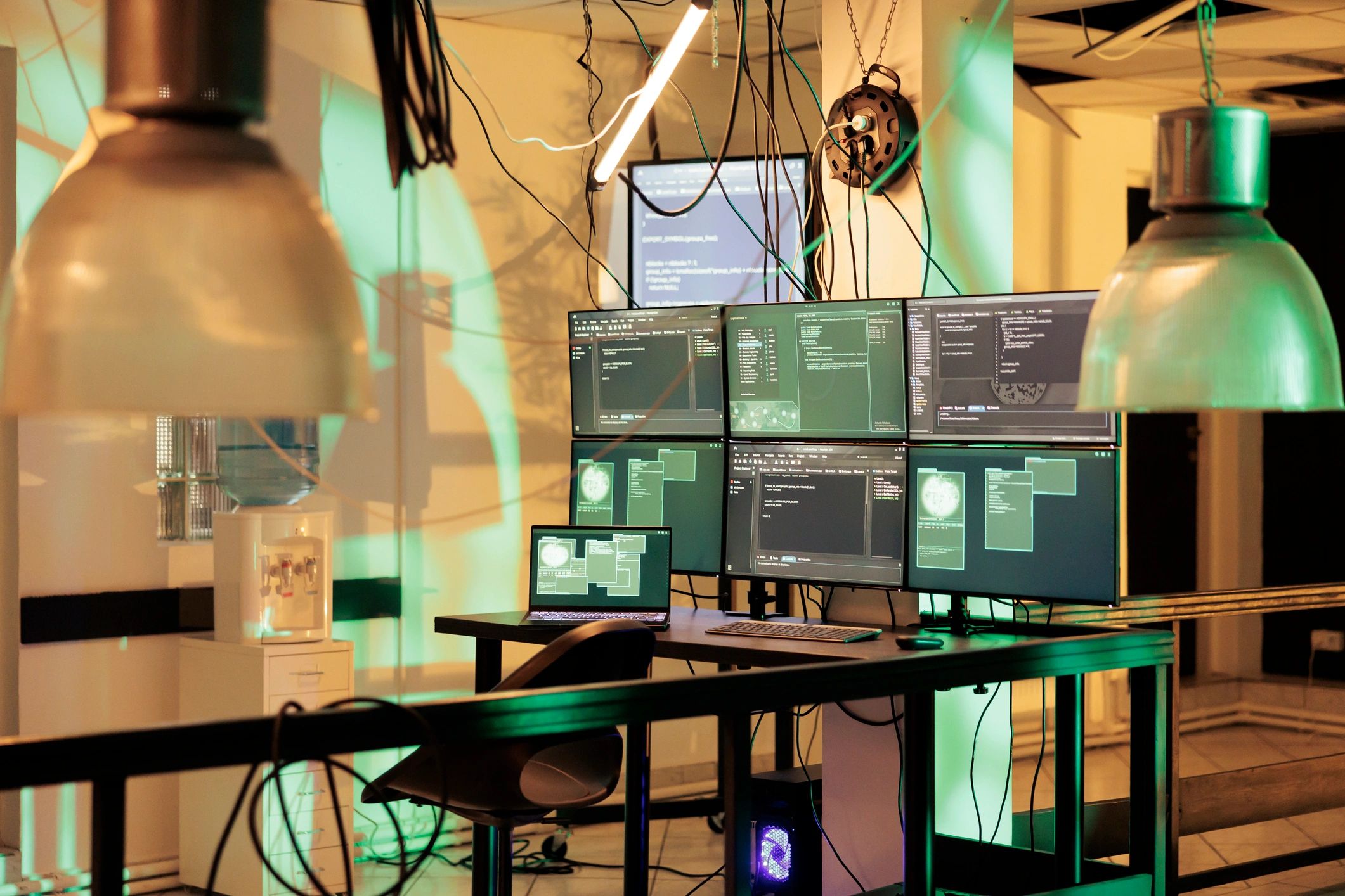 Cybersecurity monitoring screens in an operations environment