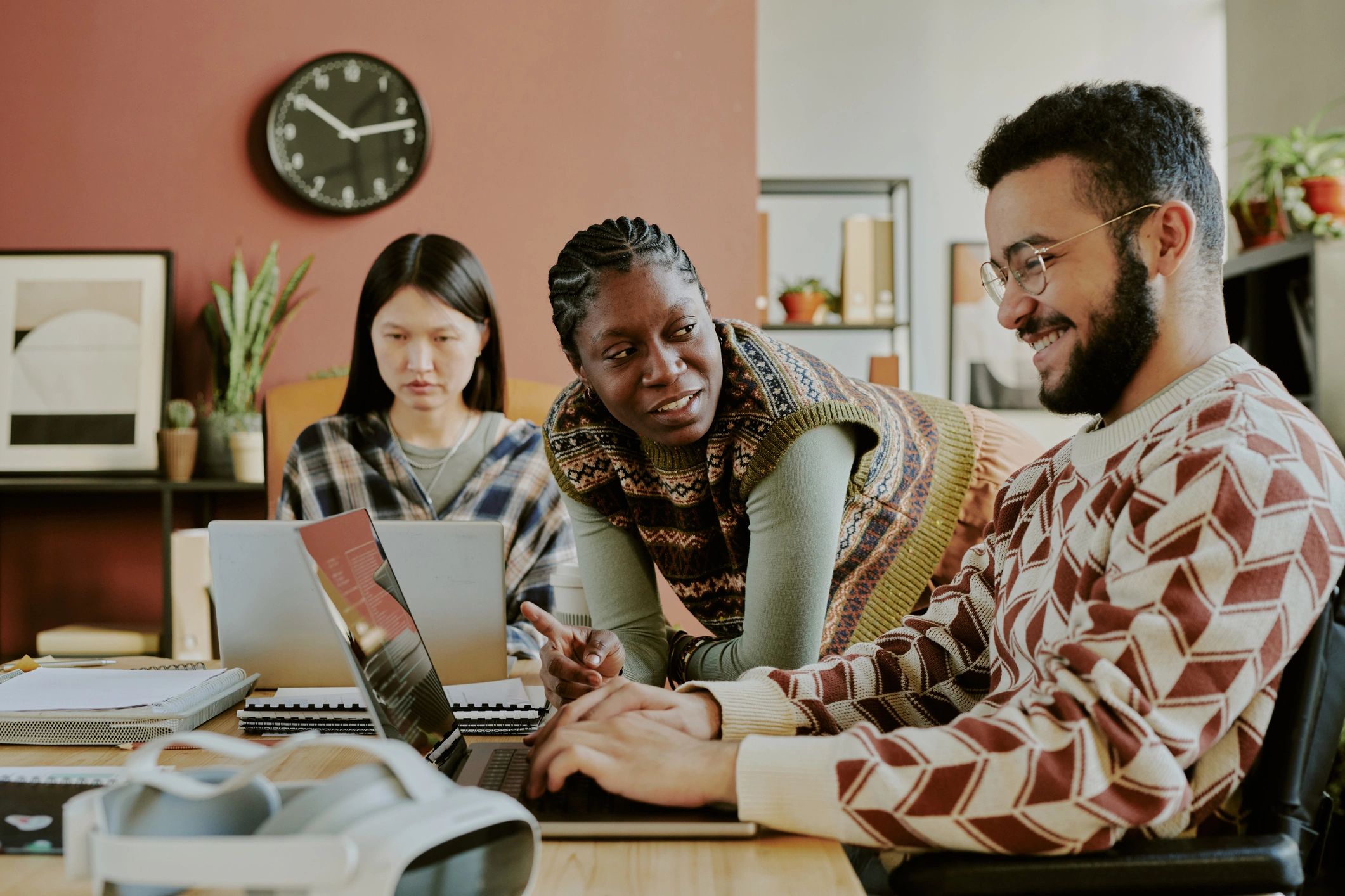 IT professionals collaborating on secure technology solutions