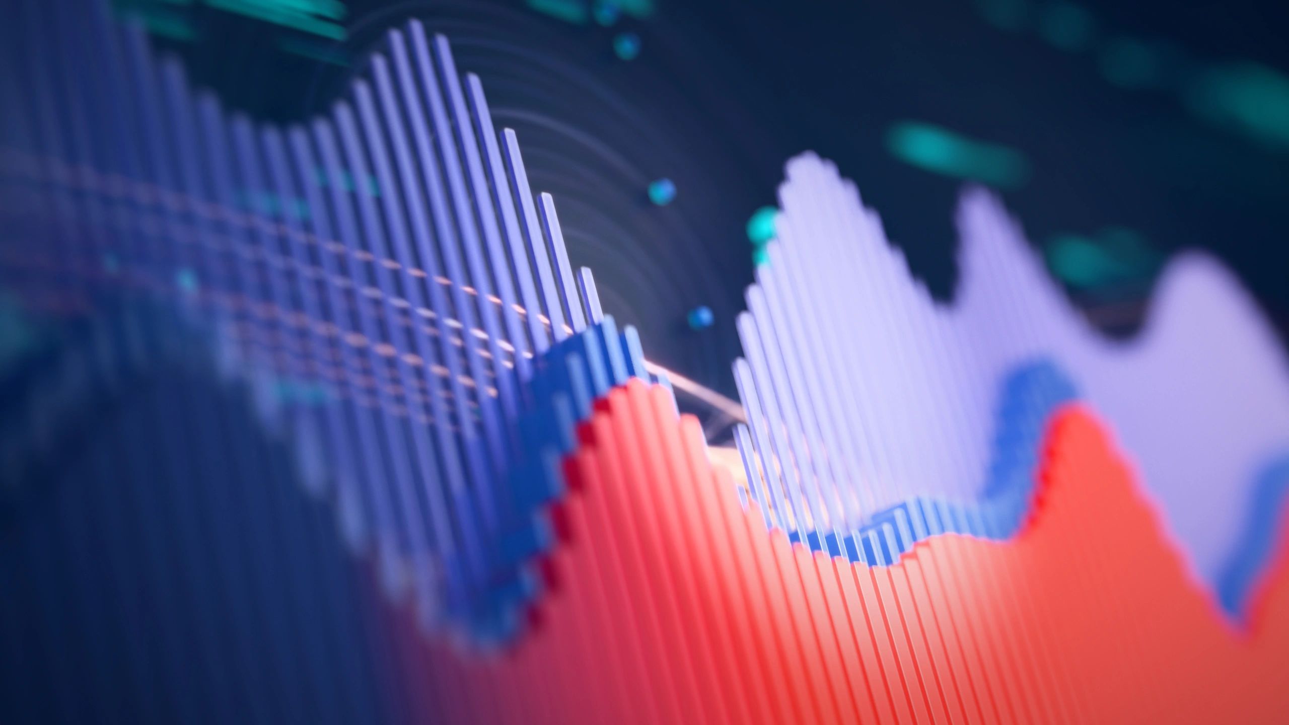 Abstract AI and data visualization graphic