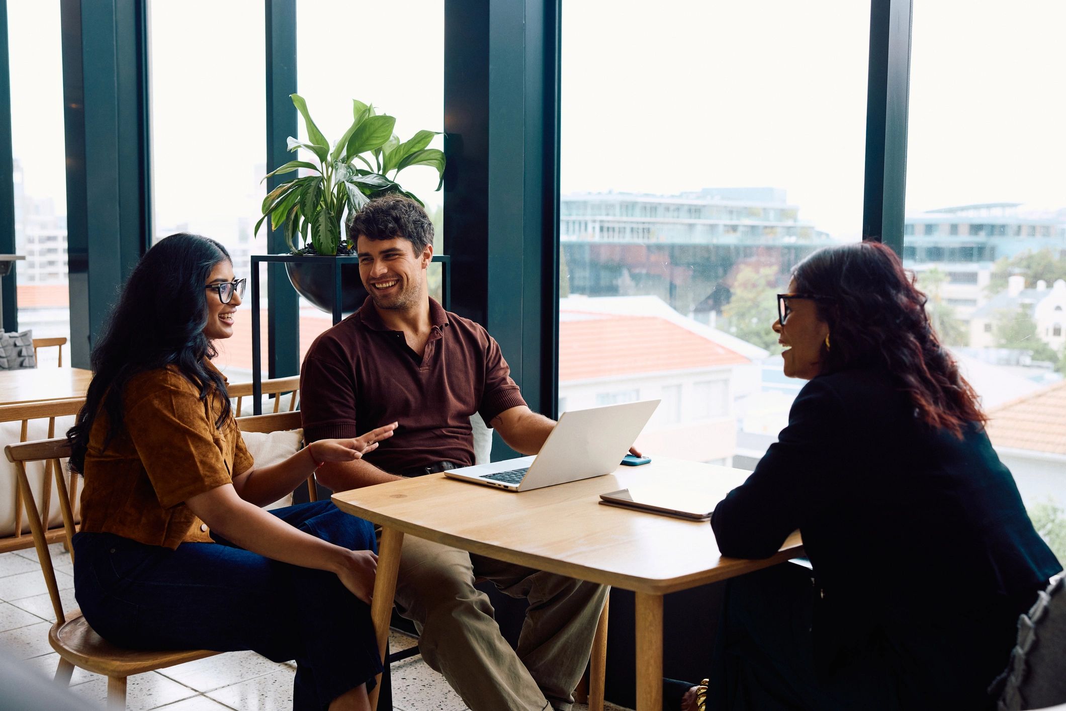 Business technology team meeting in a modern South African office